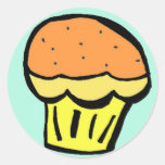 muffinorangeklistermärke