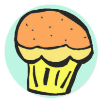 muffinorangeklistermärke klistermärken