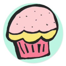 muffinrosaklistermärke klistermärken