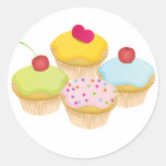 Muffins Runda Klistermärken