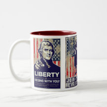 Mugg för amerikanrevolutionpropaganda