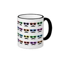 Mugg för för popkonstexponeringsglas och Moustache