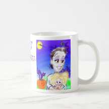 Mugg för Halloween dockakarikatyr