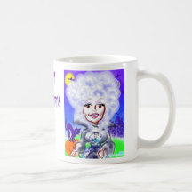 Mugg för Halloween drottningkarikatyr