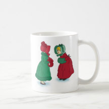 Mugg för julvintageflickor