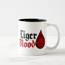 Mugg för kaffe för tigerblod $17,95 två tonad