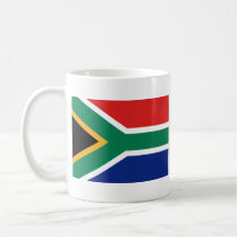 Mugg för karta för Sydafrika flagga~