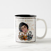 Mugg för kattdamkaffe