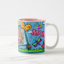 Mugg för mors daganpassningsbar- & textfoto