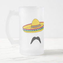 Mugg för mustasch- och SombreroCinco de Mayo öl