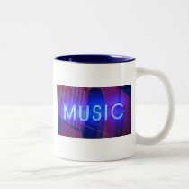 Mugg för neonmusikkaffe muggar