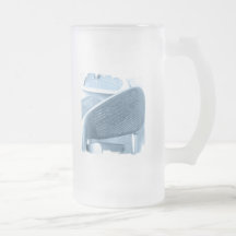 Mugg för öl för golfklubbCollage frostad