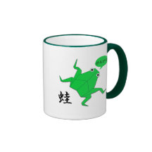 Mugg för Origami grodaKanji