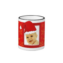 Mugg för ram för foto för Santa hattbaby