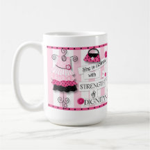 Mugg "för styrka- & värdighet" Scripturekaffe