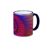 Mugg - rosa röd lilablått för Psychedelic Fractal