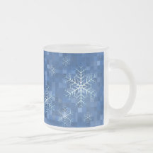 Mugg - snöflingorblåttmosaik