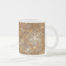 Mugg - snöflingorguldmosaik