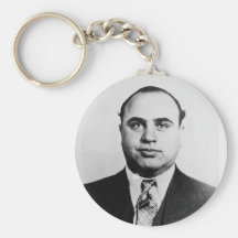 Mugg som skjutas av den Chicago gangster Alphonse  Nyckelring