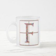 Muggar för Monogram "för Celtic tegelstenar" för F