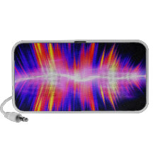 Mullticolored abstrakt ljudsignal Waveform iPod Högtalare