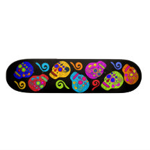 Multifärgadsockerdöskallar Skateboard