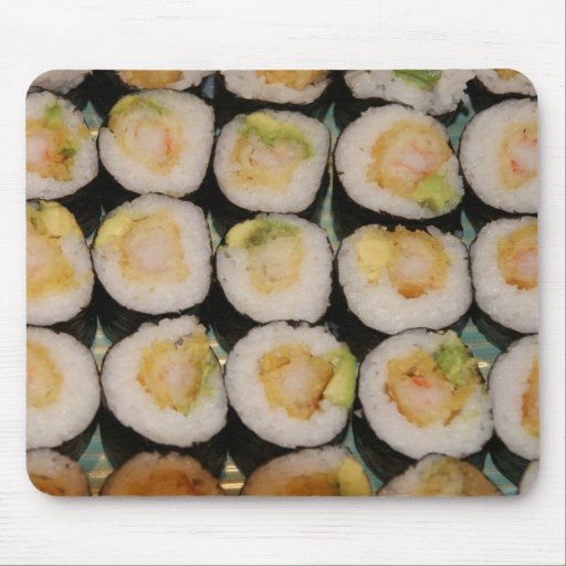 Musen för räkaTempuraSushi vadderar Mus Matta