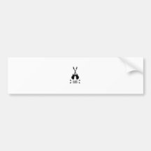 Music Bass Silhouette Bumper Stickers