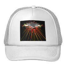 Music Speakers In Flight With Laser Beams Mesh Hats