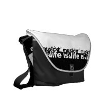 MUSIK ÄR LIVanpassningsbarmessenger bag