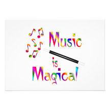 Musik är Magical Anpassade Inbjudningskort