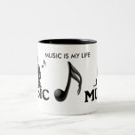 Musik är mitt liv kaffe mugg