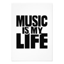 Musik är mitt liv personliga inbjudningskort