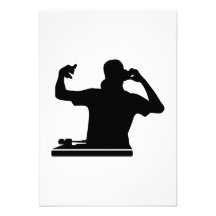 Musik för DJ-Turntablesklubb Individuella Inbjudningskort