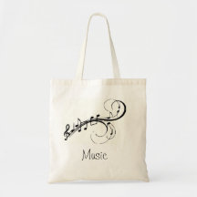 Musik hänger lös tygkassar