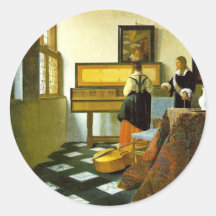 Musikkursen med den Vermeer skåpbilen Delft Jan Klistermärke