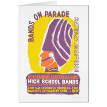 Musikmusikbandparad 1940 WPA Kort