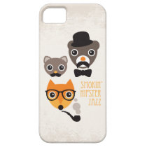 Mustache hipster fox cat and bear illustration casemate fodral