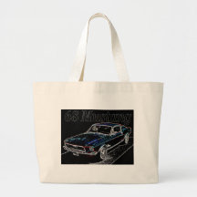 mustang 68 tote bags