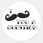 Mustasch dig en ifrågasätta klistermärken