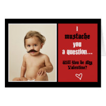 Mustasch dig som är mitt valentinhälsningkort