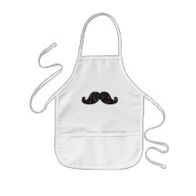MUSTASCH FÖR ROLIGTSVARTGLITTER FÖRKLÄDE