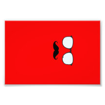 mustasch och exponeringsglas fotokonst