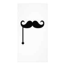 Mustasch på en pinne skräddarsydda fotokort