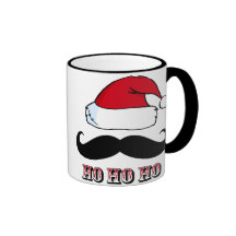 Mustasch röda Santa Muggar