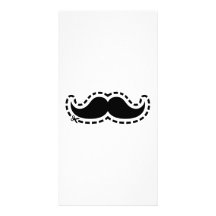 Mustasch som ut klipps anpassade foto kort
