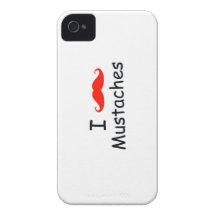 Mustascher Case-Mate iPhone 4 Fodral