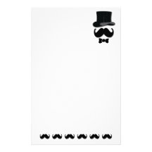 Mustaschlakan av papper anpassade brevpapper