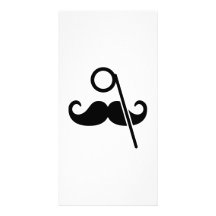 Mustaschmonocle Anpassade Foto Kort