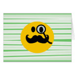 MustaschmonocleSmiley Hälsnings Kort